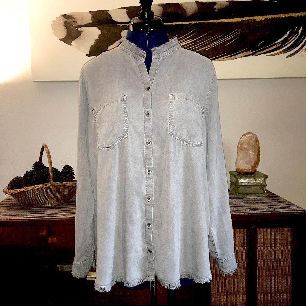 Side Stitch Lyocell Button Down